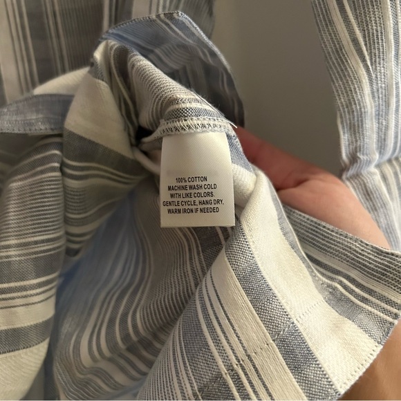 UNTUCKit Women’s Tunic Top Romagana White & Blue Stripe Cotton Size 2 NWT - Picture 5 of 5